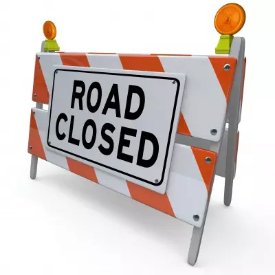 Road Closed Barricade
